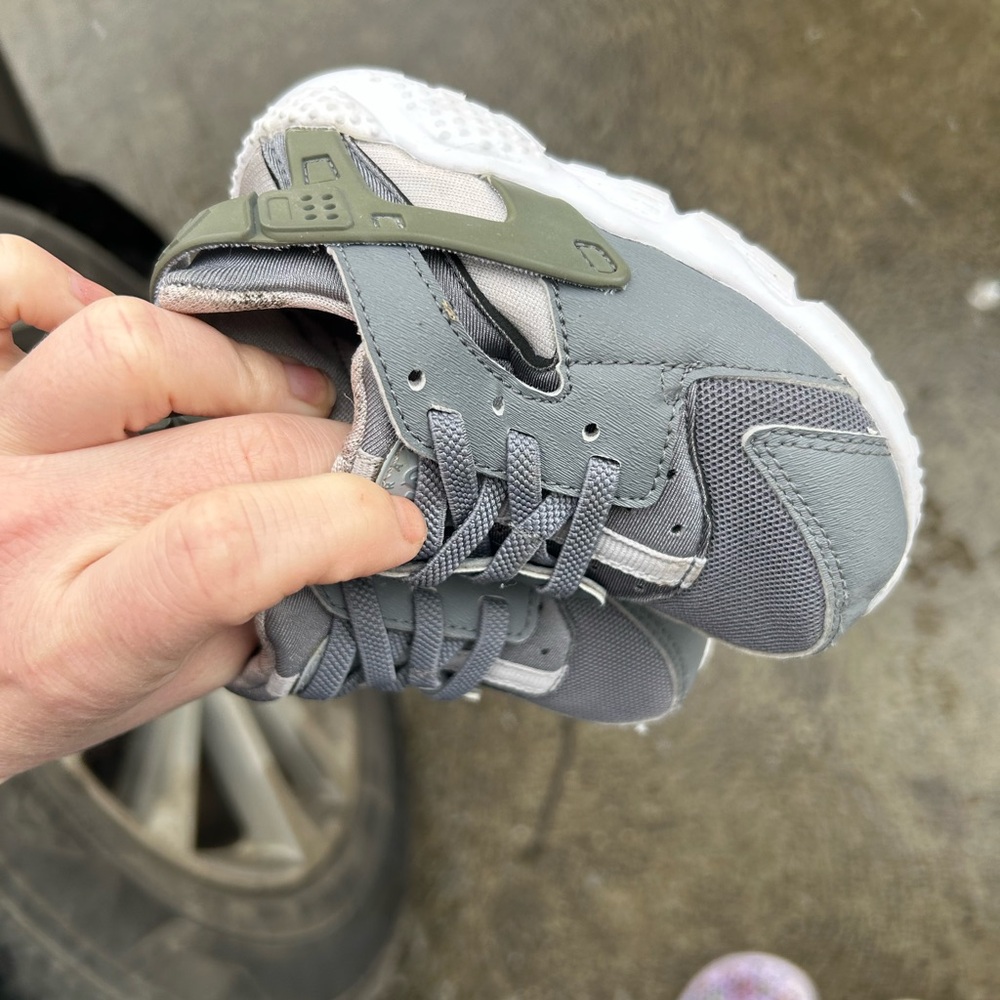 Nike Kids Gray and White Sneakers